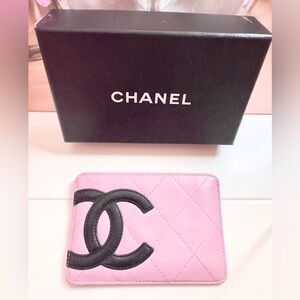 Pink Chanel Cambone Card Holder Wallet